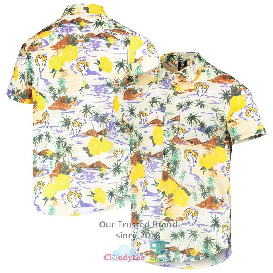 Los Angeles Rams FOCO Paradise Floral Cream Hawaiian Shirt – LIMITED EDITION