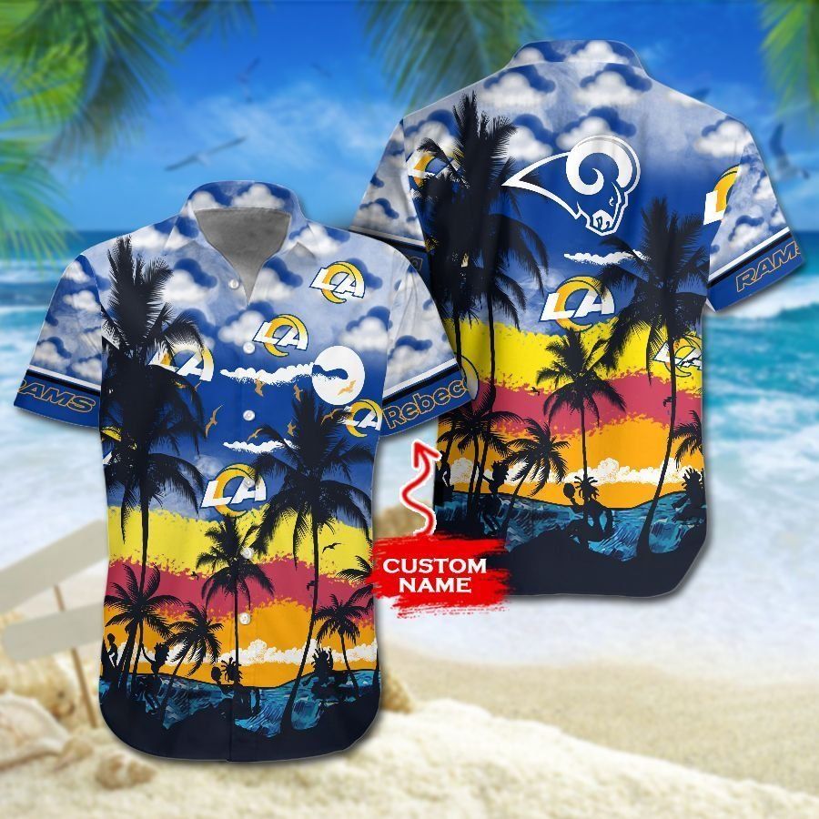 Los Angeles Rams Gift For Fan Personalized Hawaiian Graphic Print