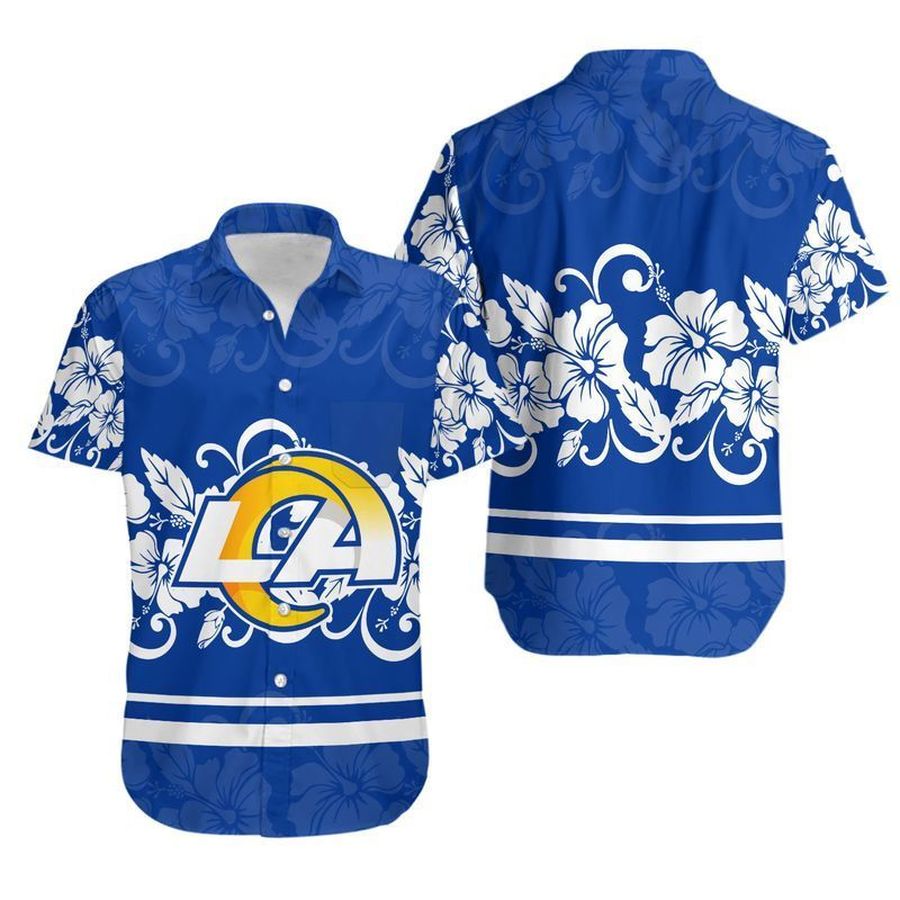 Los Angeles Rams Hibiscus Flowers Hawaii Shirt And Shorts Summer Colle