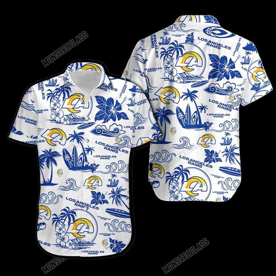 Los Angeles Rams Island Hawaiian Shirt Short