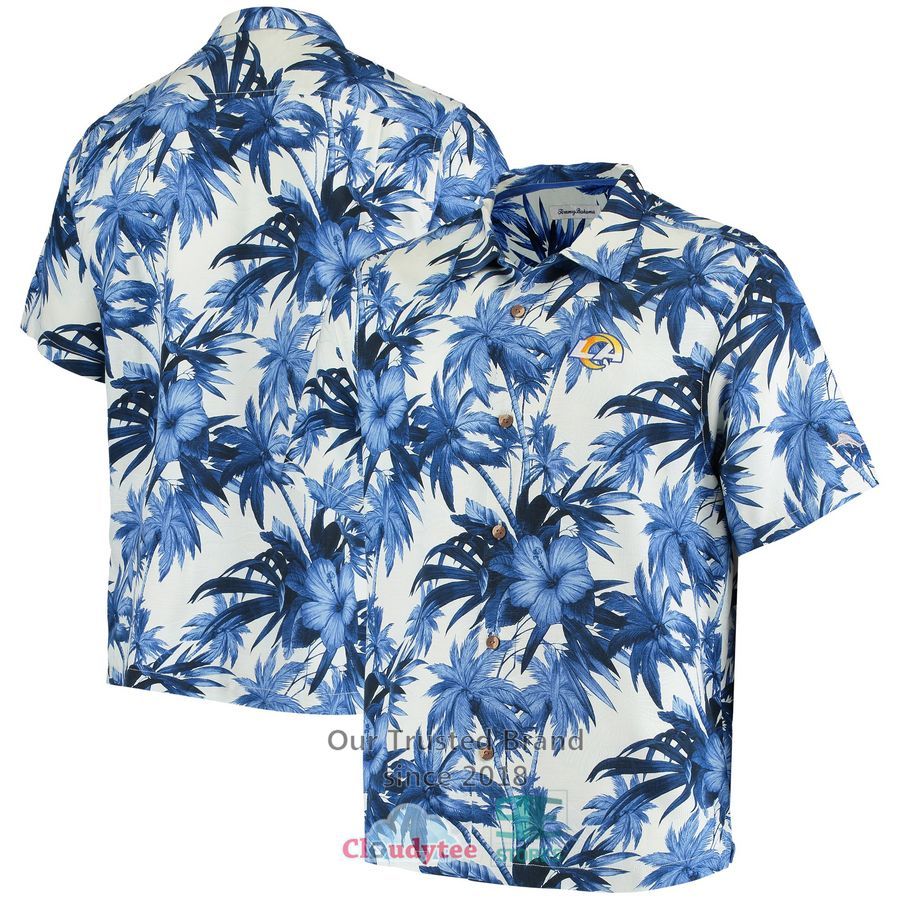 Los Angeles Rams Tommy Bahama Sport Harbor Island Hibiscus Camp Royal Hawaiian Shirt – LIMITED EDITION