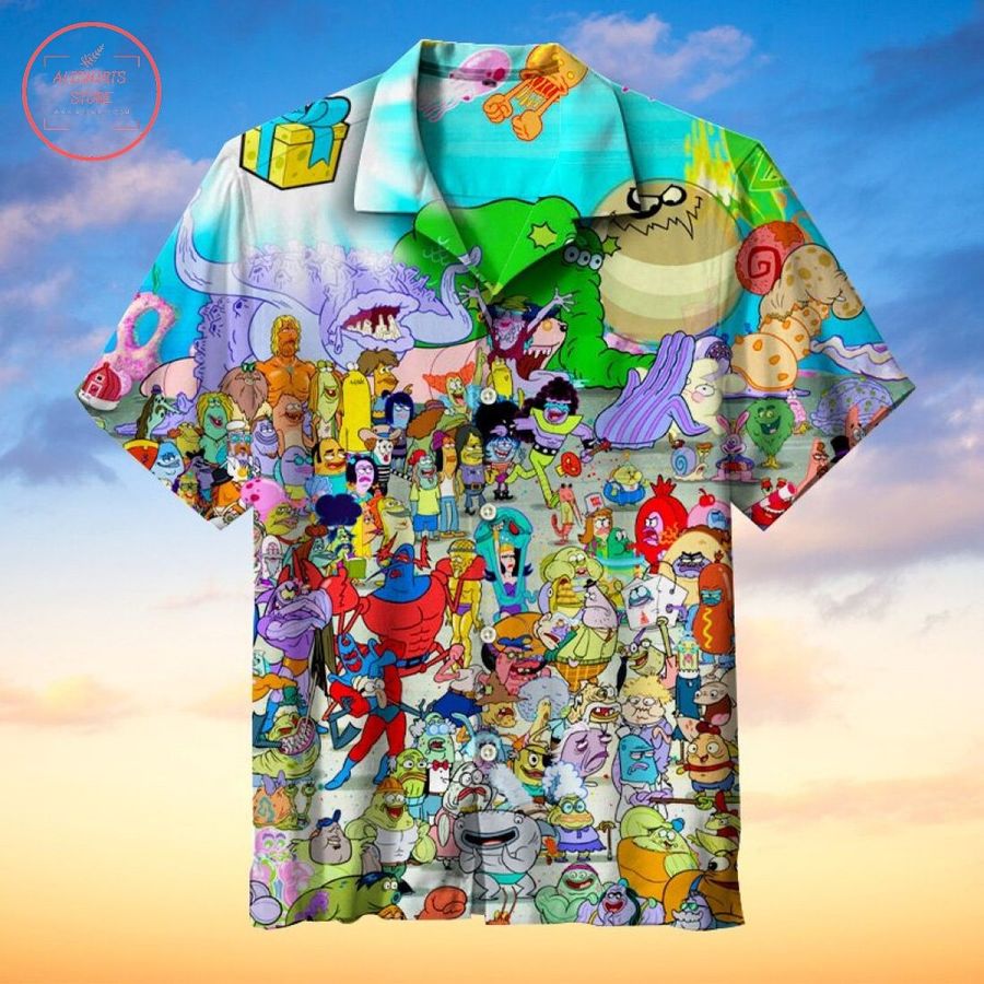 Lots Of Spongebob Characters Hawaiian Shirt