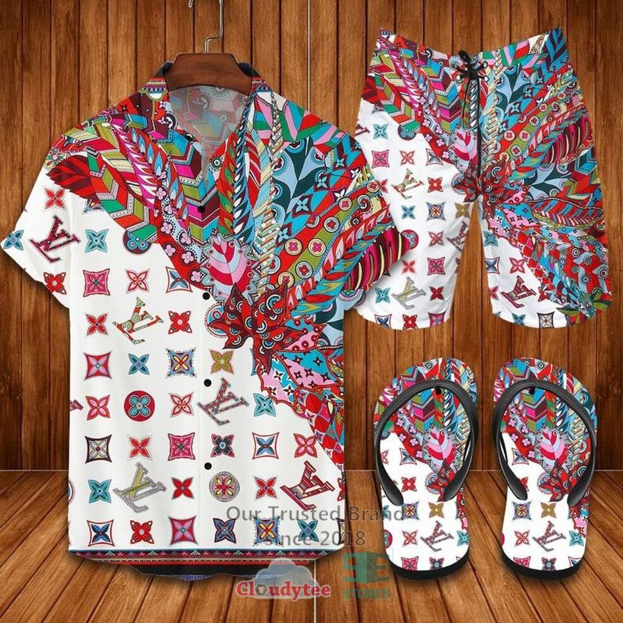 Louis Vuitton Colors Hawaiian Shirt, Short, Flip-Flops – LIMITED EDITION