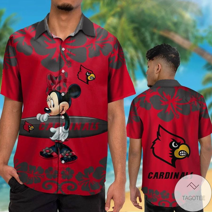 Louisville Cardinals 038; Minnie Mouse Hawaiian Shirt