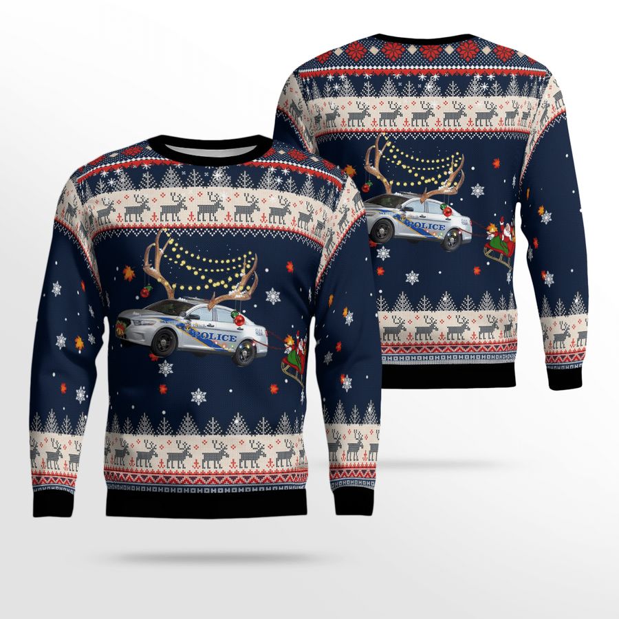 Louisville Metro Police Department Ford Police Interceptor Car Christmas Ugly Sweater