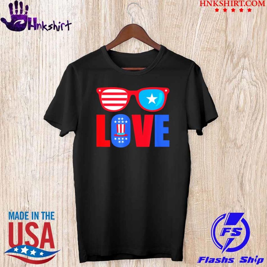 Love 4th Of July Usa America Patriotic Shirt