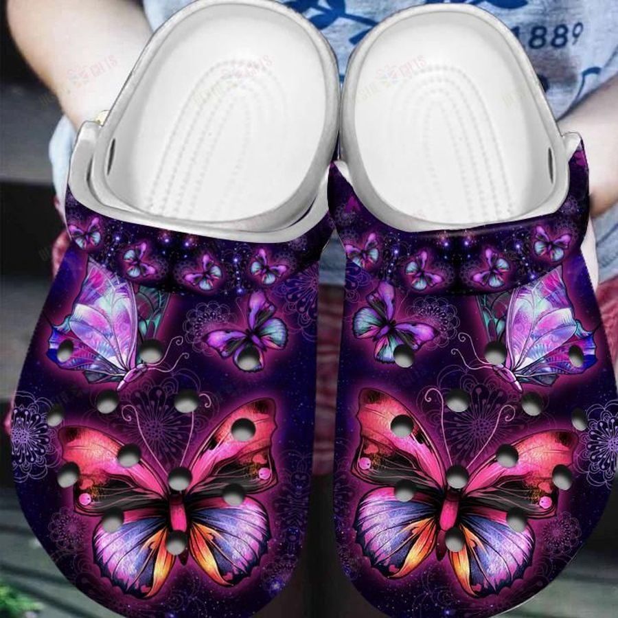 Love Butterfly Crocs Classic Clogs Shoes