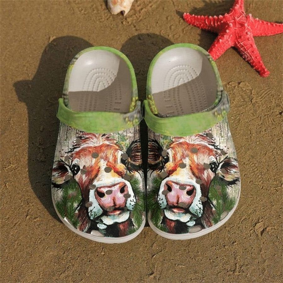Love Cow Art Crocs Clog Shoes