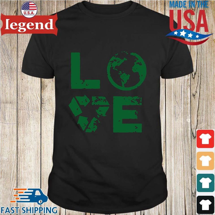 Love Earth Day 90s Planet Recycling Shirt