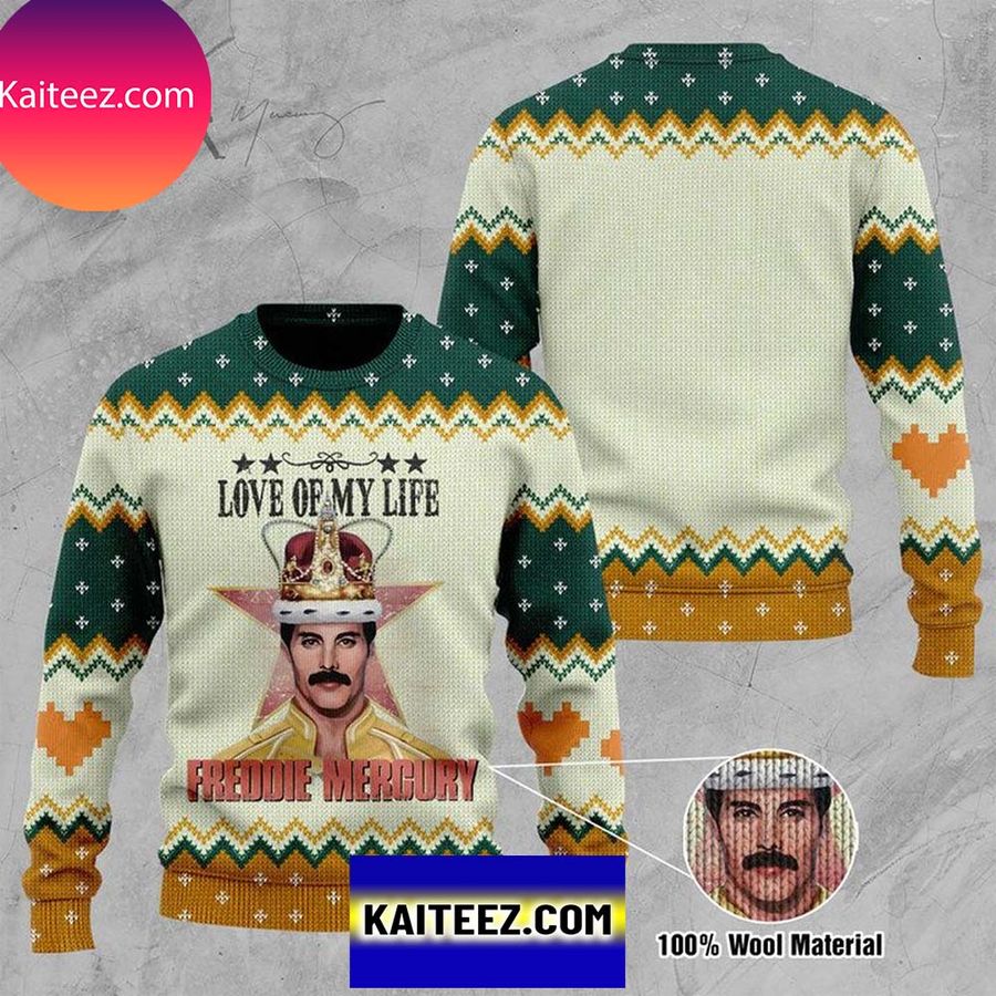 Love Of My Life Freddie Mercury Christmas Ugly Sweater