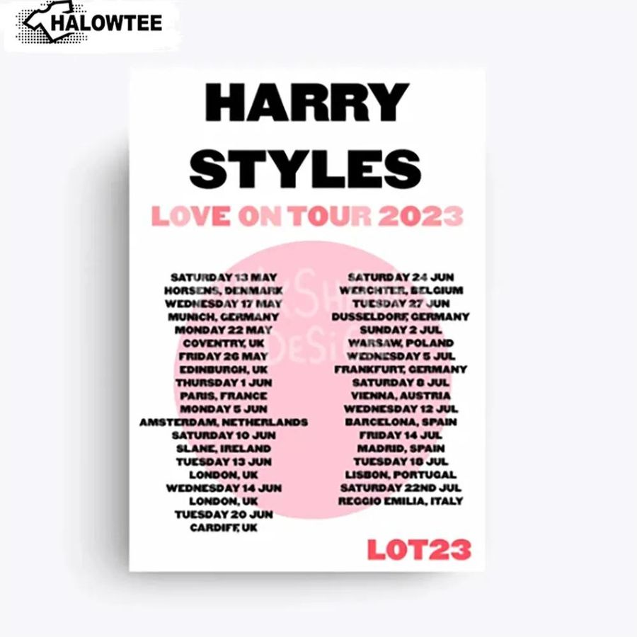 Love On Tour 2023 Poster Harry Styles Wall Art Gifts