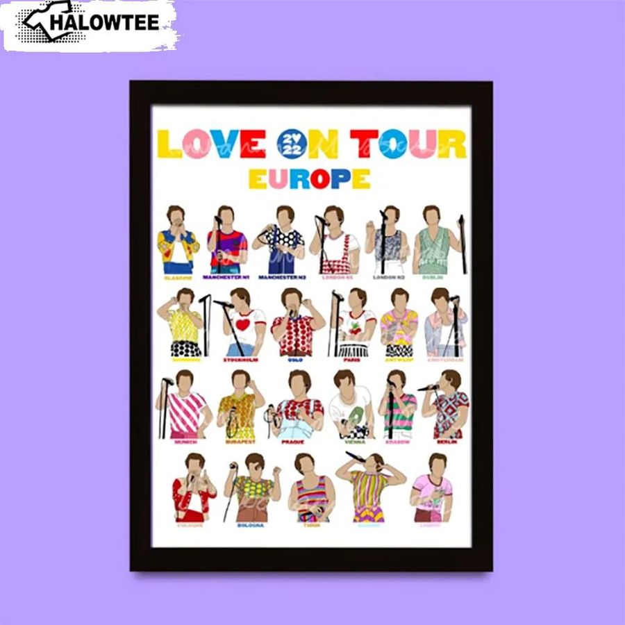 Love On Tour Europe Poster Harry Styles Wall Art Gift