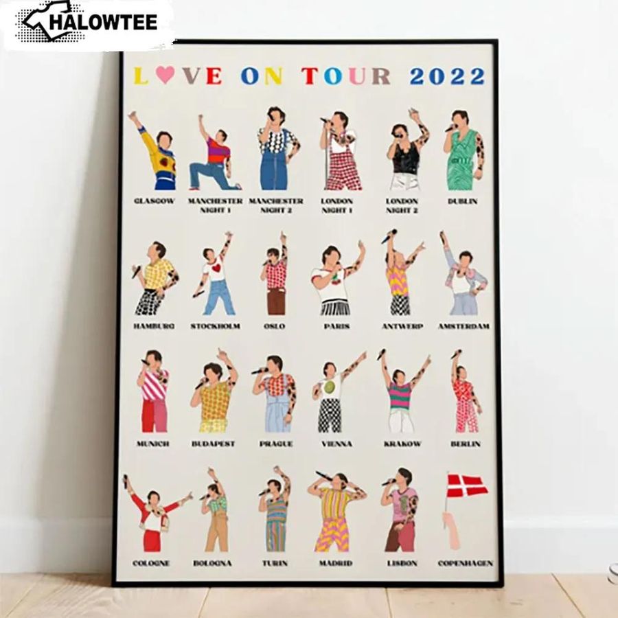 Love On Tour Europe Poster Harry Styles Wall Art Home Decor