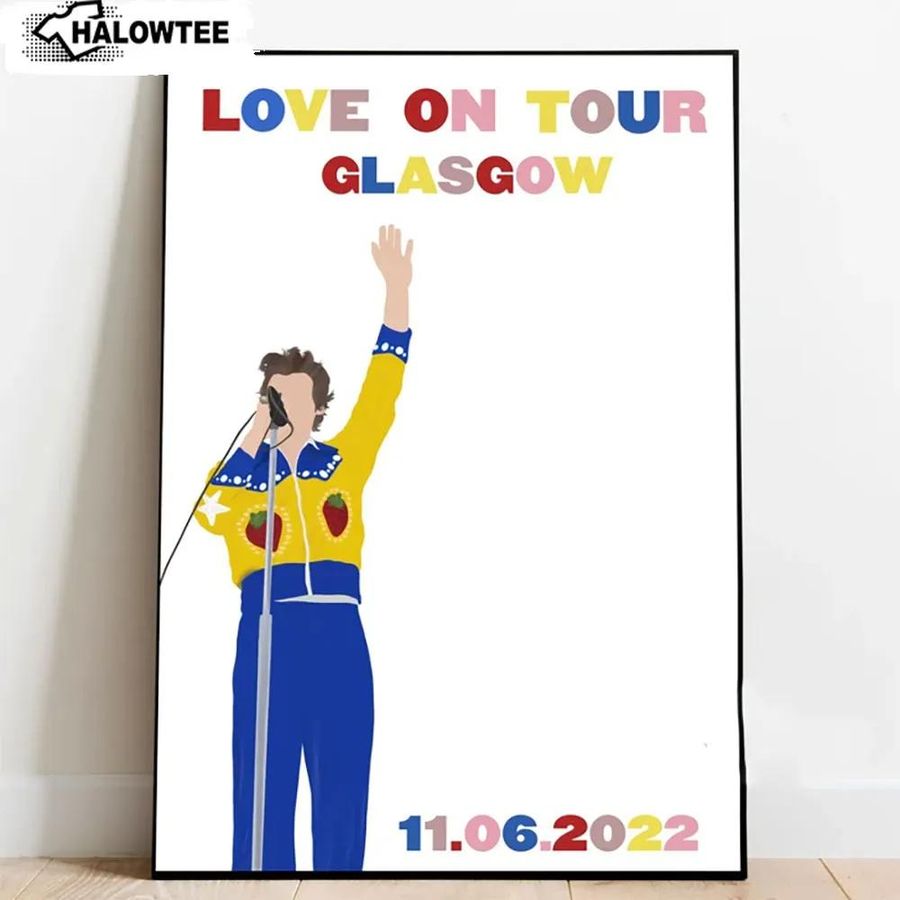 Love On Tour Glasgow 2022 Poster Harry Styles Wall Art Gift