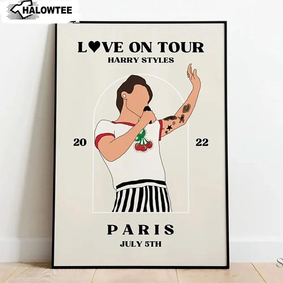 Love On Tour Paris 2022 Poster Harry Styles Wall Art Home Decor