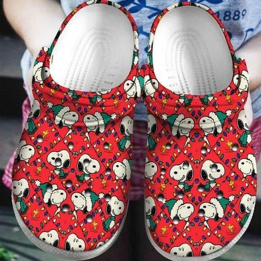 Lovely Christmas Snoopy Icon Personalized 12 Gift For Lover Rubber Crocs Crocband Clogs, Comfy Footwear