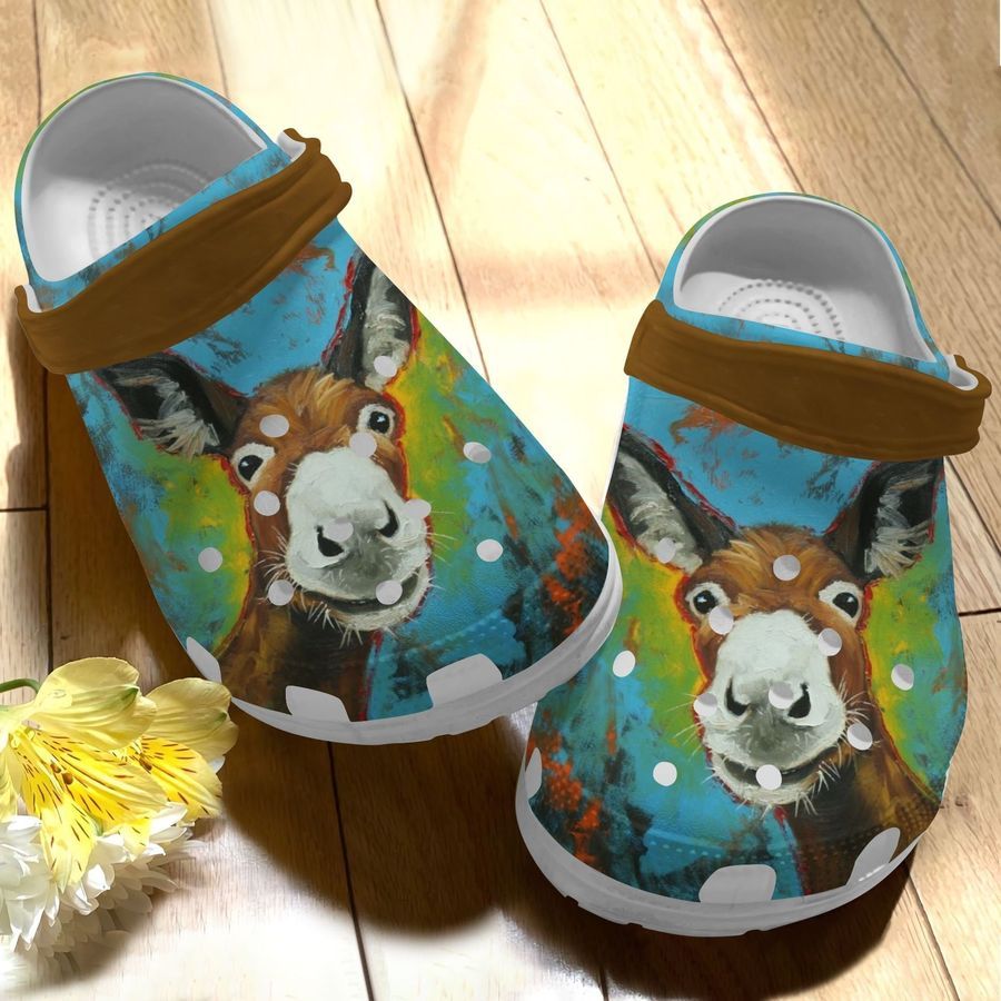 Lovely Donkey Shoes - Funny Animal Farm Crocs Clogs Gift For Men Women - Ll-Donkey