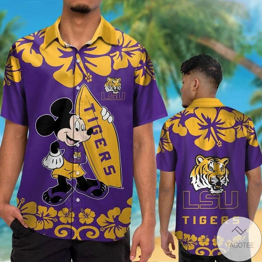 Lsu Tigers 038; Mickey Mouse Hawaiian Shirt