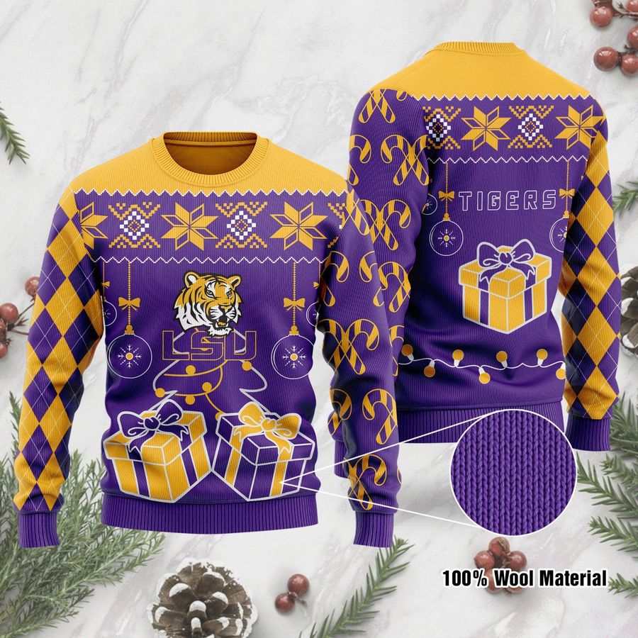 LSU Tigers Funny Ugly Christmas Sweater Ugly Sweater Christmas Sweaters