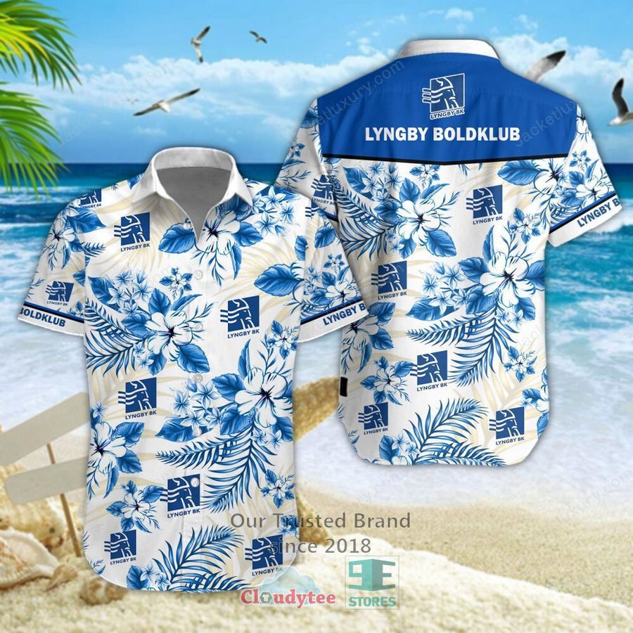 Lyngby Boldklub Hibiscus Hawaiian Shirt, Short – LIMITED EDITION