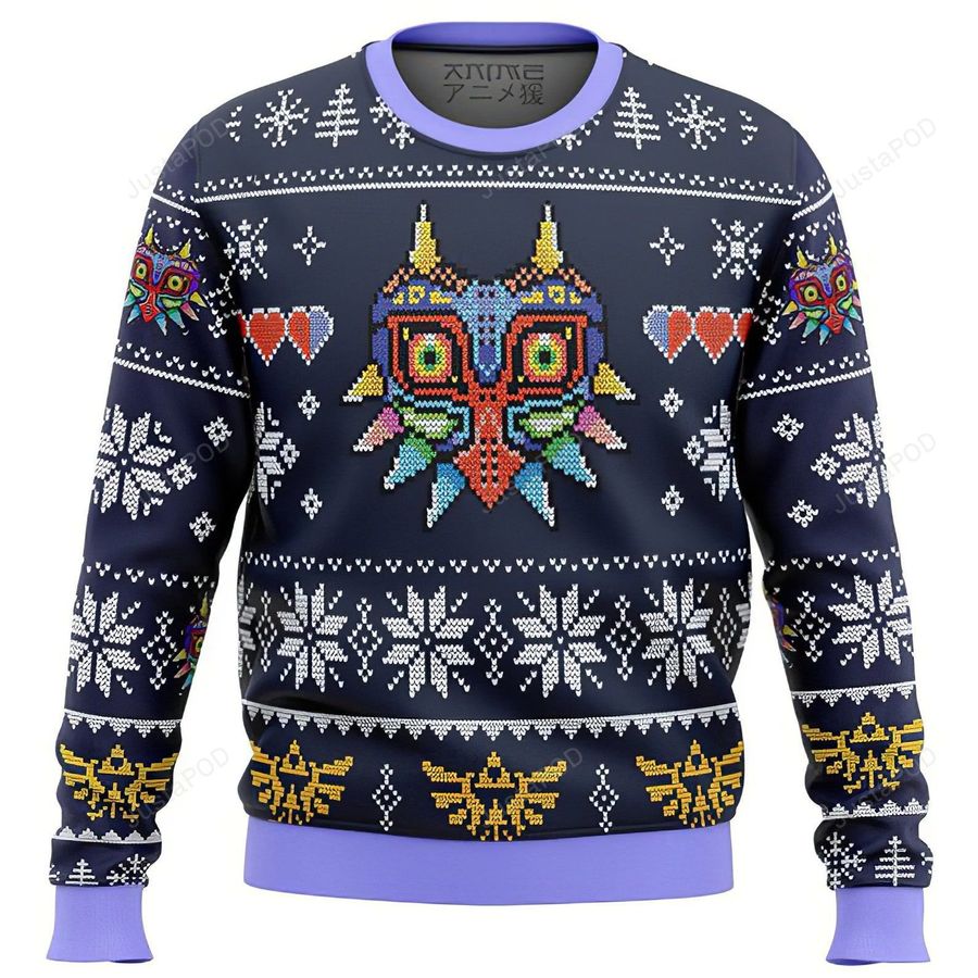 Majora's Mask Legend Of Zelda Ugly Christmas Sweater, All Over Print Sweatshirt, Ugly Sweater, Christmas Sweaters, Hoodie, Sweater
