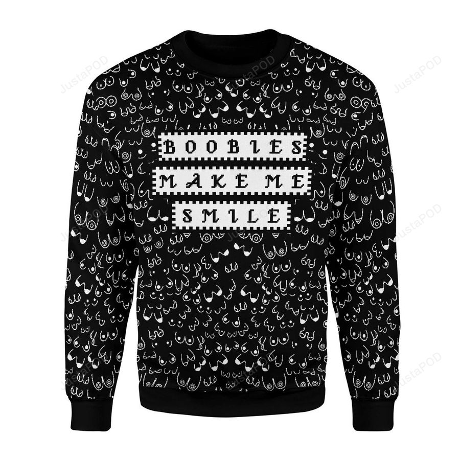 Make Me Smile Ugly Christmas Sweater All Over Print Sweatshirt