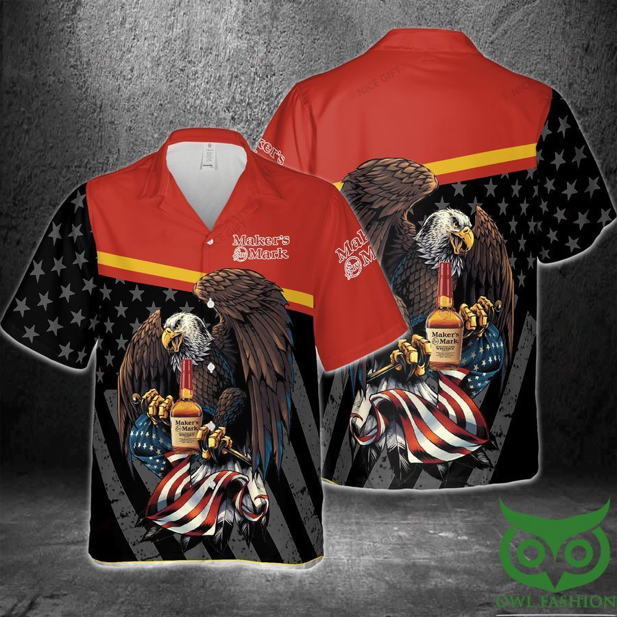 Maker's Mark America Flag Eagle Hawaii 3D Shirt