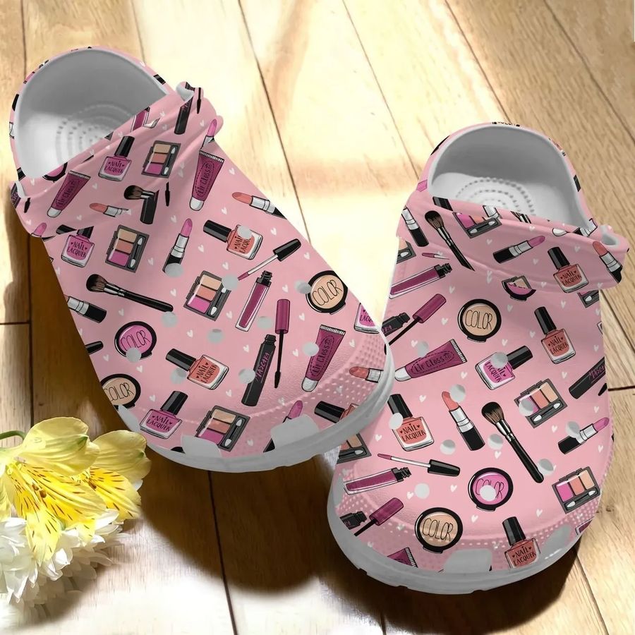 Makeup Personalize Clog Custom Crocs Fashionstyle Comfortable For Women Men Kid Print 3D Whitesole Makeup Products