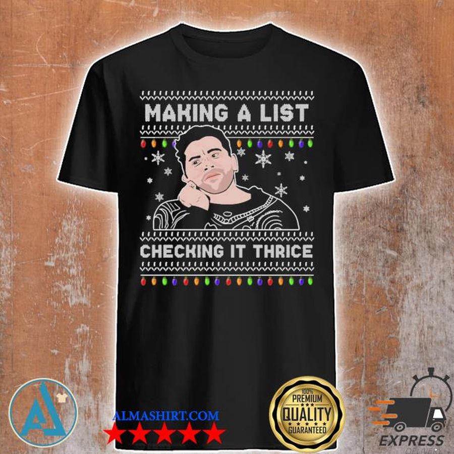 Making a list checking it thrice ugly christmas sweater