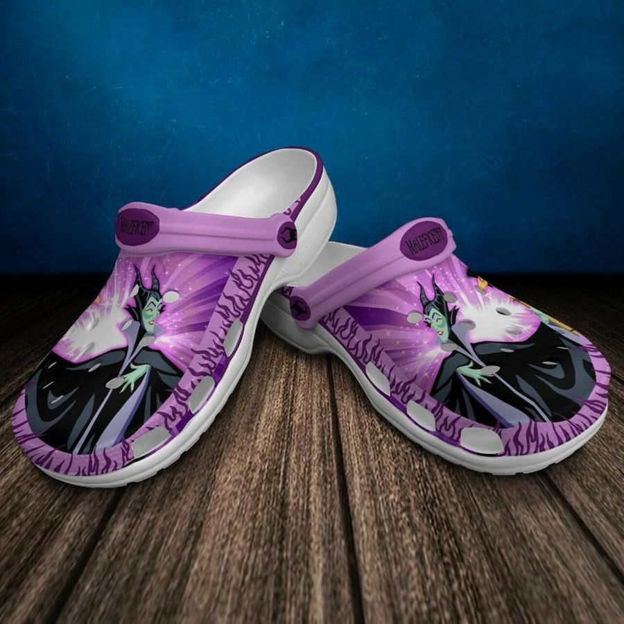 Maleficent Crocs Crocband Clog Comfortable Water Shoes In Purple Pink