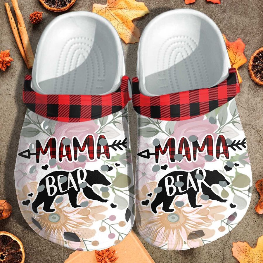 Mama Bear Shoes - Funny Cute Crocs Clogs Gifts For Birthday Thanksgiving - Cr-Bear03
