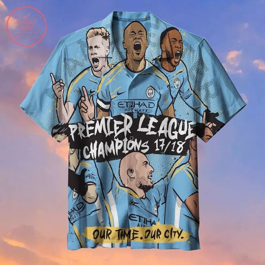 Manchester City Fc Fans Commemorative Hawaiian Shirt