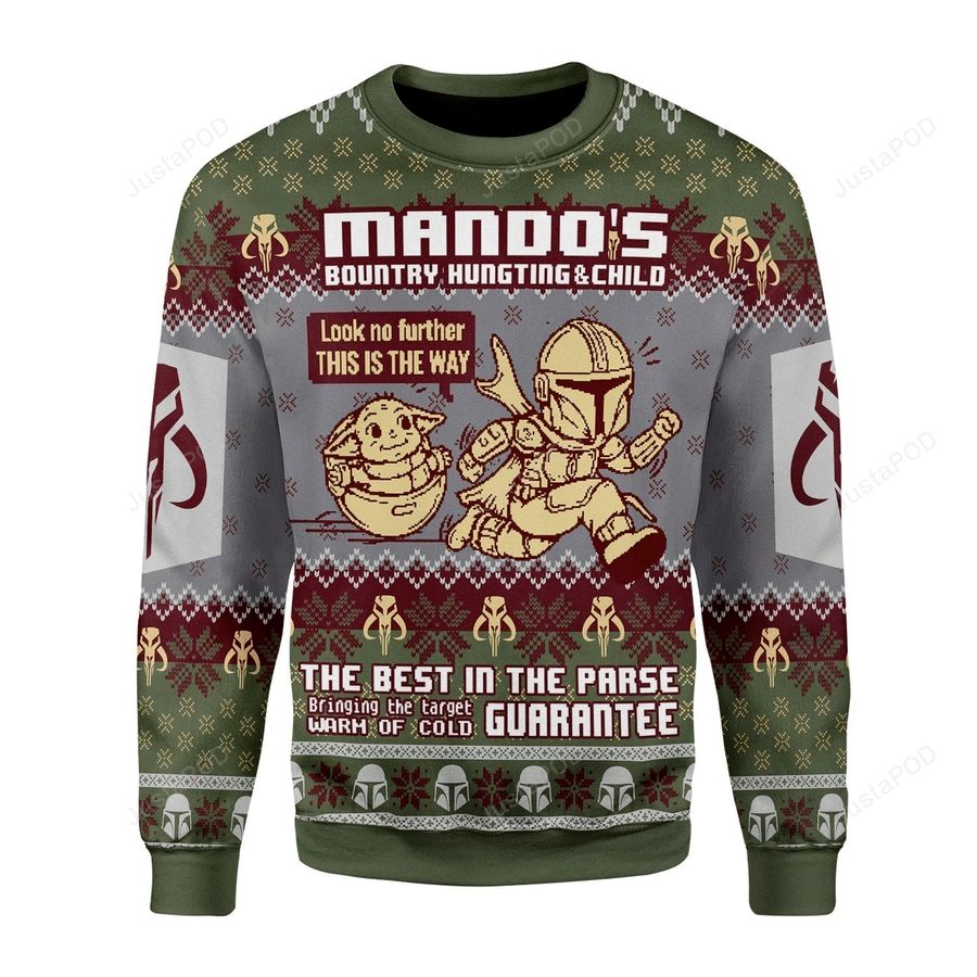 Mandos Bountry Hunting Ugly Christmas Sweater All Over Print Sweatshirt