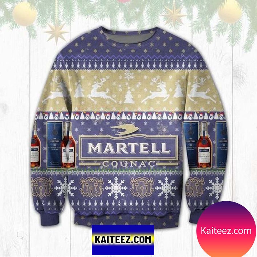 Martell Cognac 3D Christmas Ugly Sweater