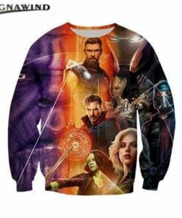 Marvel Avengers Ugly Christmas Sweater All Over Print Sweatshirt Ugly