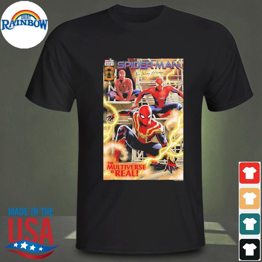Marvel spider-man no way home the multiverse is real comic shirt
