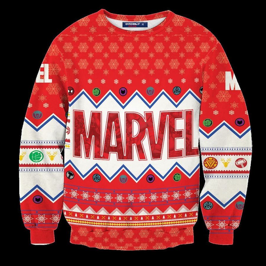 Marvel Ugly Christmas Sweater All Over Print Sweatshirt Ugly Sweater