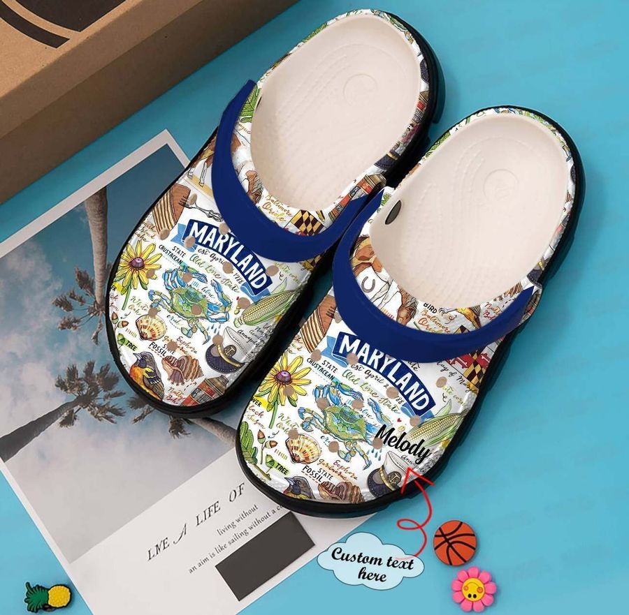 Maryland Personalized Clog Custom Crocs Comfortablefashion Style Comfortable For Women Men Kid Print 3D Maryland Lover
