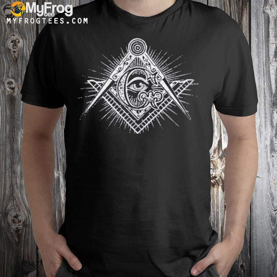 Masonic square and compass freemason all shirt