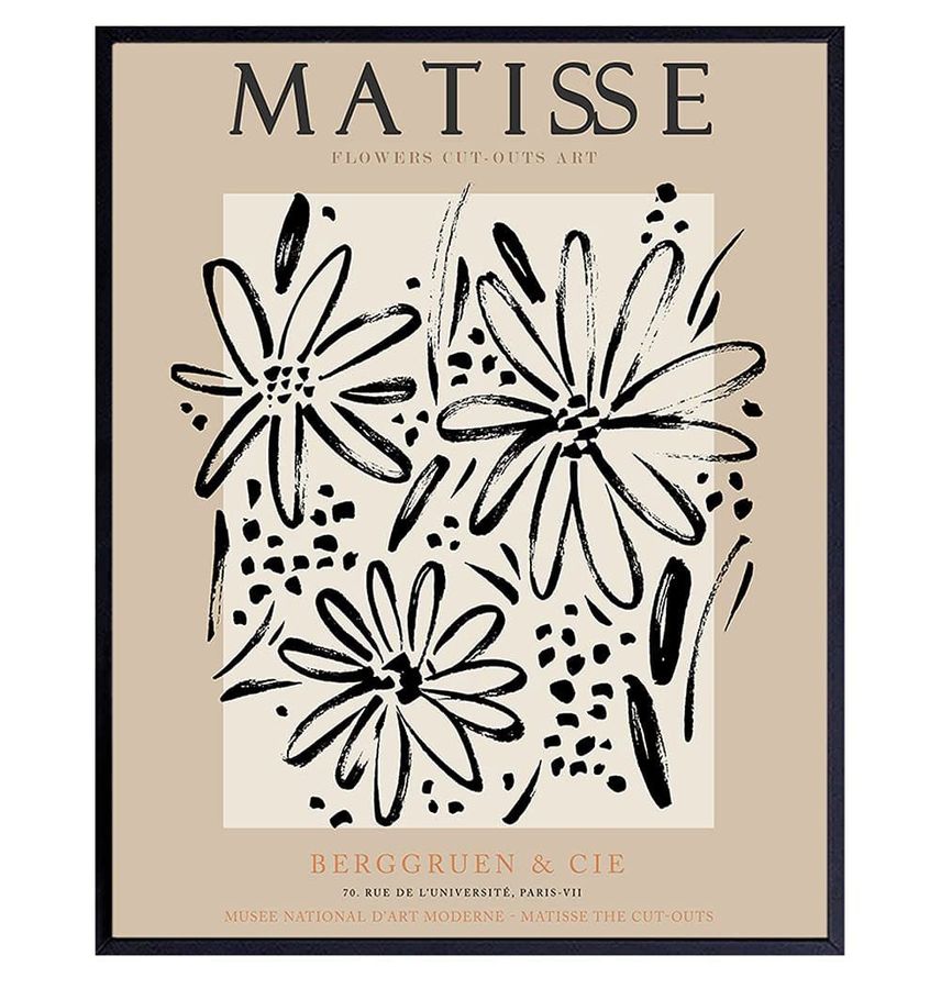 Matisse Flowers Cut Outs Art Berggruen And Cie, Flower Lover Poster