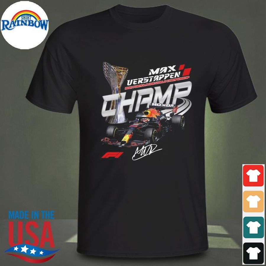 Max Verstappen 2021 Formula One World Championship signature shirt