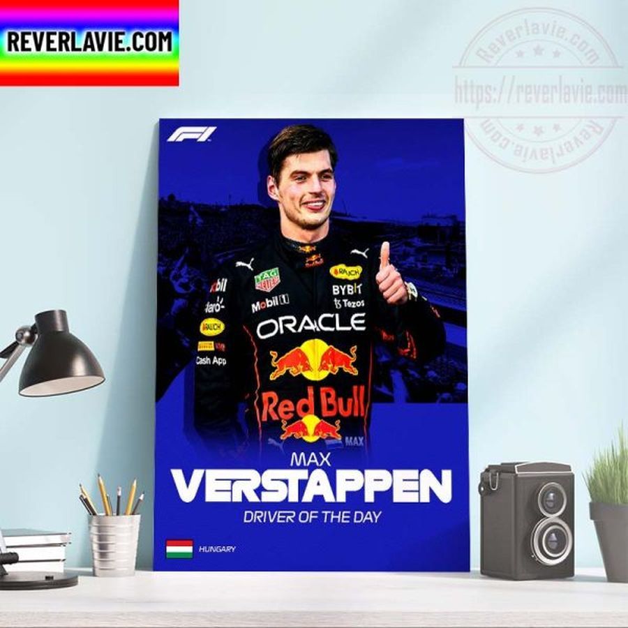 Max Verstappen F1 Driver Of The Day Hungarian GP Home Decor Poster Canvas