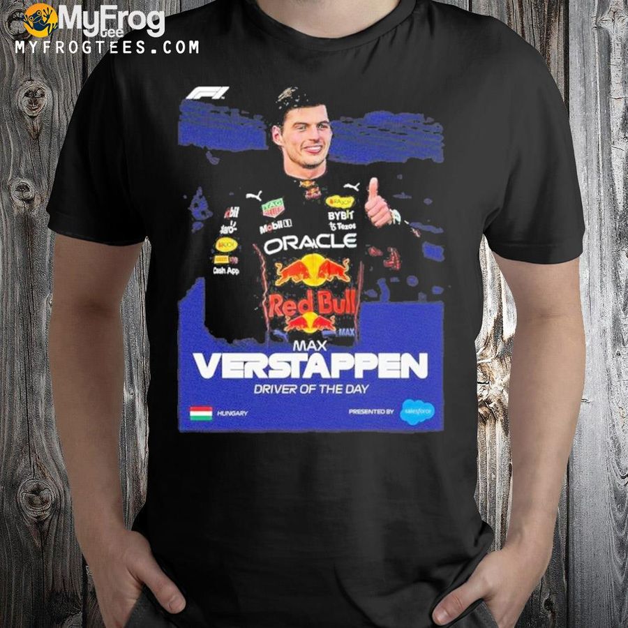 Max verstappen f1 driver of the day hungarian gp shirt