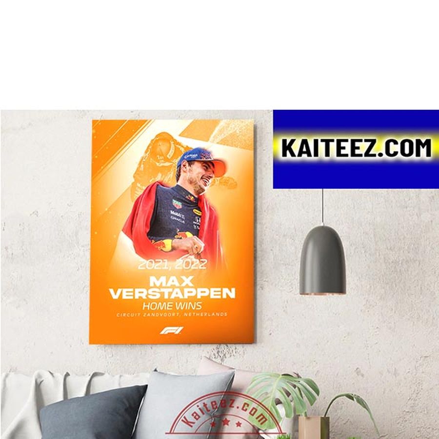 Max Verstappen Home Wins In F1 Circuit Zandvoort Netherlands Decorations Poster Canvas Poster Home Decor Poster Canvas
