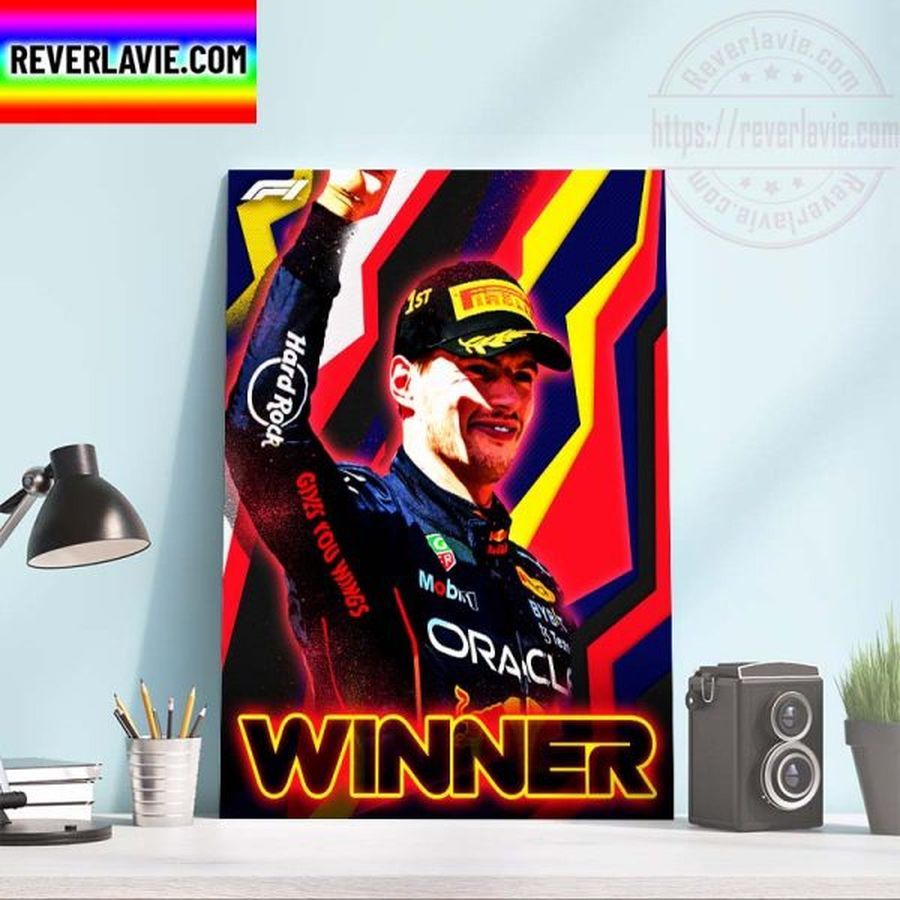 Max Verstappen Winner Hungarian GP Home Decor Poster Canvas