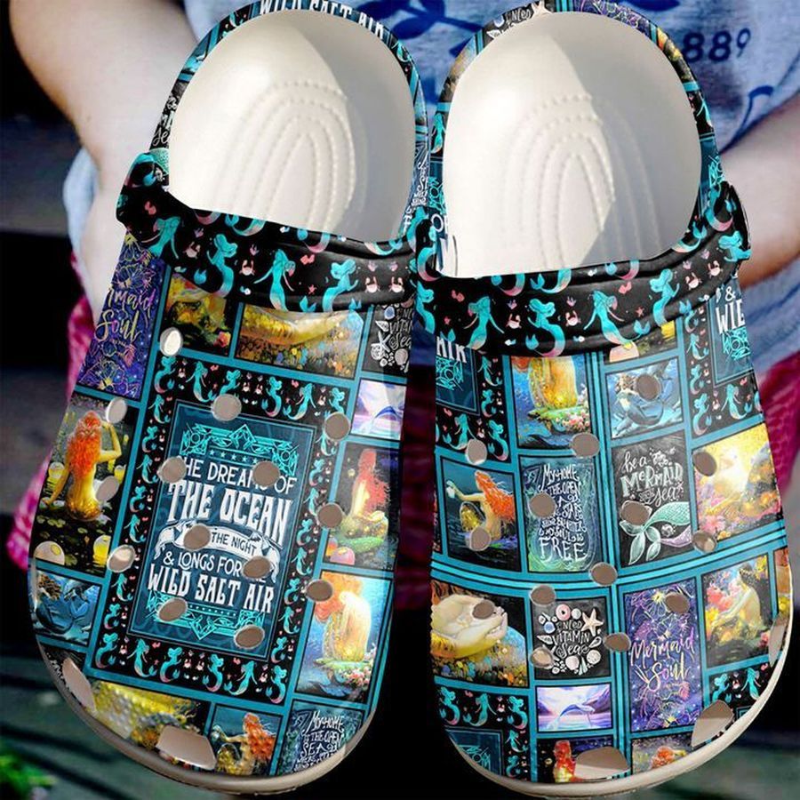 Mermaid Lover Sku 1577 Crocs Crocband Clog Comfortable For Mens Womens Classic Clog Water Shoes