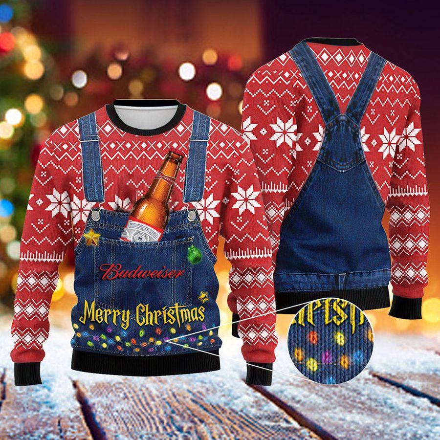 Merry Christmas Budweiser Ugly Sweater - 269