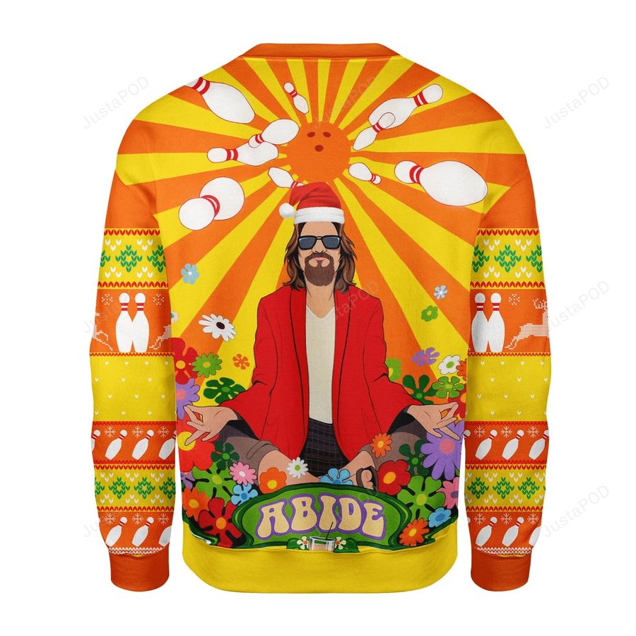 Merry Christmas Gearhomies Big Lebowski Hippie Ugly Christmas Sweater All