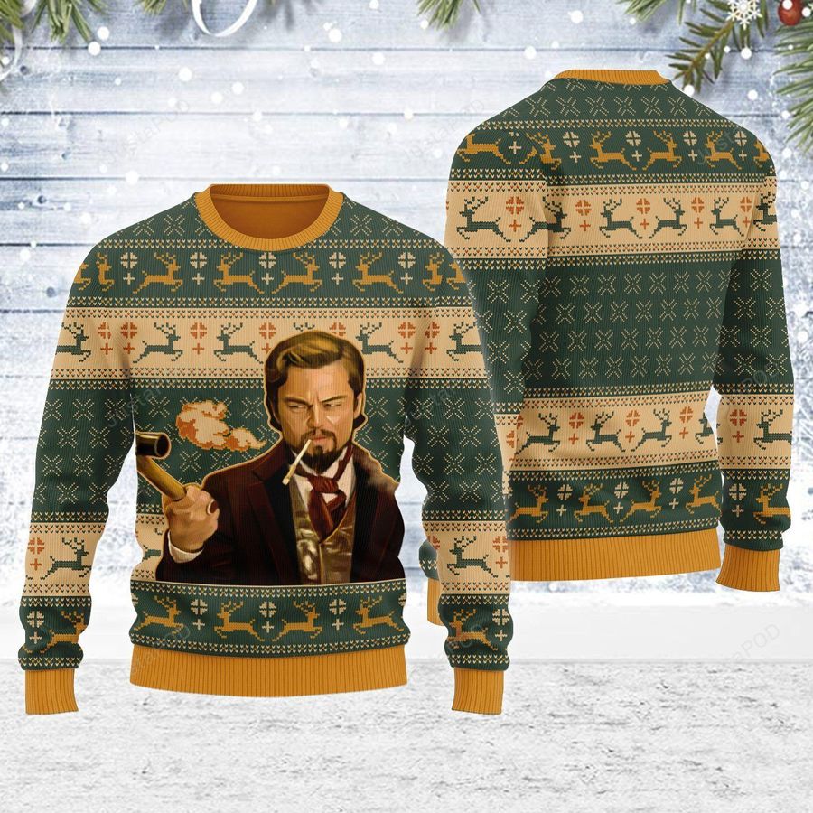 Merry Christmas Gearhomies Leo Meme Ugly Christmas Sweater All Over