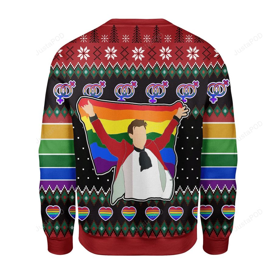 Merry Christmas Gearhomies LGBT Harry Styles Ugly Christmas Sweater, All Over Print Sweatshirt, Ugly Sweater, Christmas Sweaters, Hoodie, Sweater